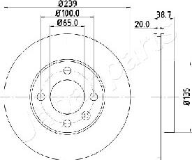 Japanparts DI-0939 - Тормозной диск unicars.by