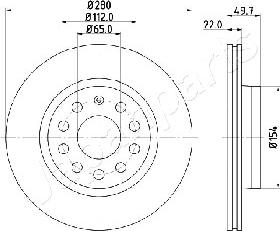 Japanparts DI-0934 - Тормозной диск unicars.by