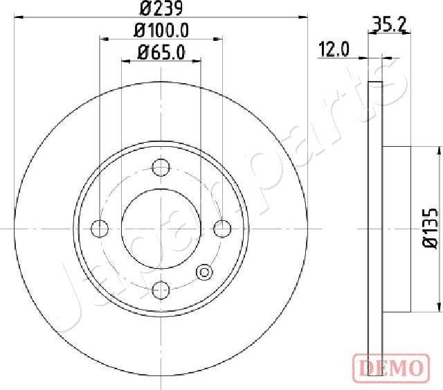 Japanparts DI-0938C - Тормозной диск unicars.by