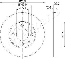 Japanparts DI-0938 - Тормозной диск unicars.by