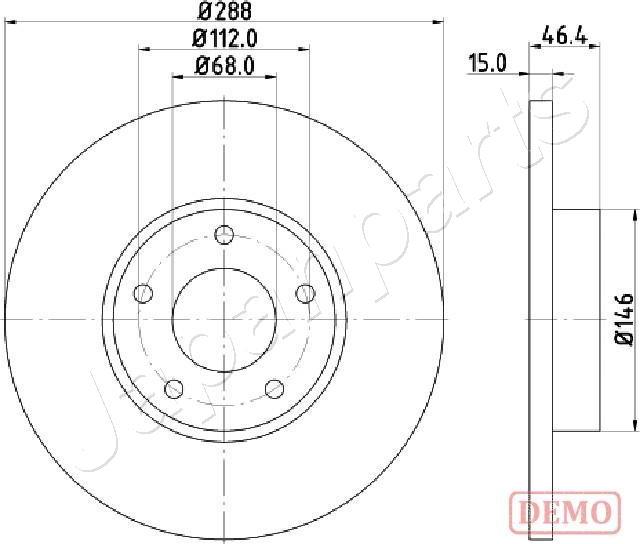 Japanparts DI-0923C - Тормозной диск unicars.by