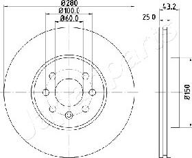 Japanparts DI-0422 - Тормозной диск unicars.by