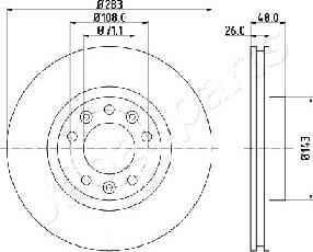 Japanparts DI-0638 - Тормозной диск unicars.by