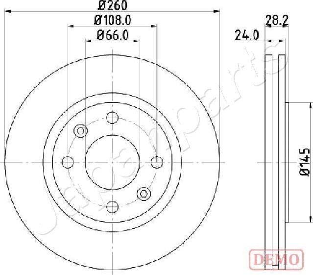 Japanparts DI-0632C - Тормозной диск unicars.by