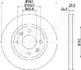 Japanparts DI-0632 - Тормозной диск unicars.by