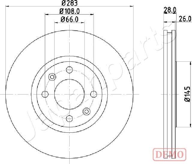 Japanparts DI-0627C - Тормозной диск unicars.by