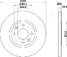 Japanparts DI-0627 - Тормозной диск unicars.by