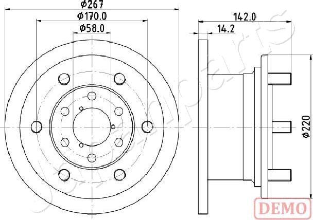 Japanparts DI-0254C - Тормозной диск unicars.by