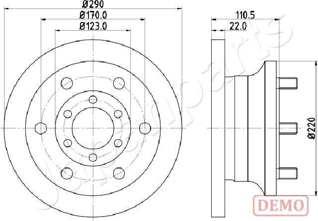 Japanparts DI-0256C - Тормозной диск unicars.by