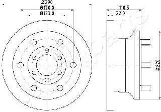 Japanparts DI-0256 - Тормозной диск unicars.by