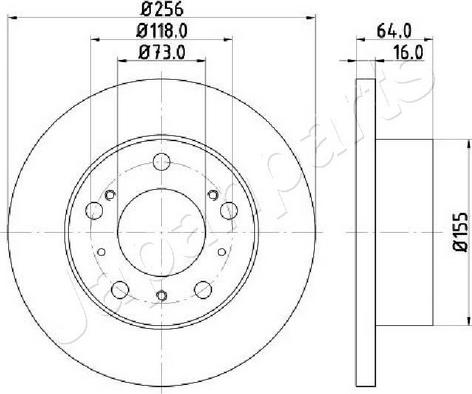 Japanparts DI-0267C - Тормозной диск unicars.by