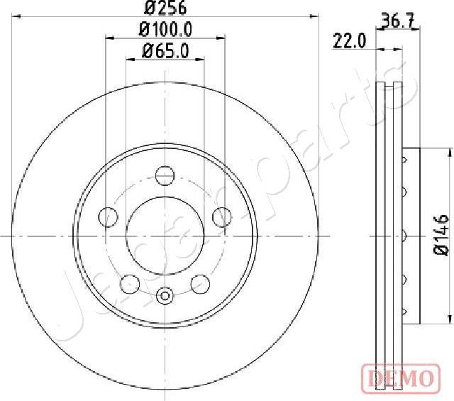 Japanparts DP-0904C - Тормозной диск unicars.by