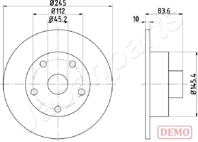 Japanparts DP-0906C - Тормозной диск unicars.by