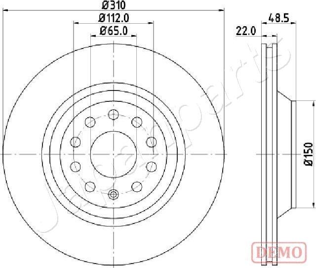 Japanparts DP-0903C - Тормозной диск unicars.by