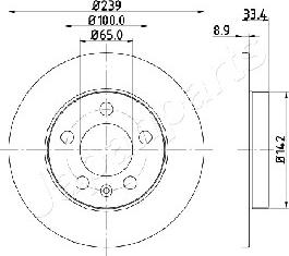 Japanparts DP-0933 - Тормозной диск unicars.by