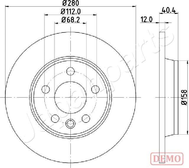 Japanparts DP-0926C - Тормозной диск unicars.by