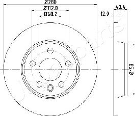 Japanparts DP-0926 - Тормозной диск unicars.by