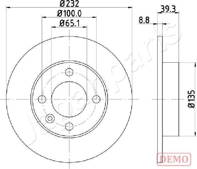 Japanparts DP-0921C - Тормозной диск unicars.by