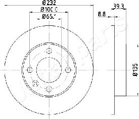 Japanparts DP-0921 - Тормозной диск unicars.by