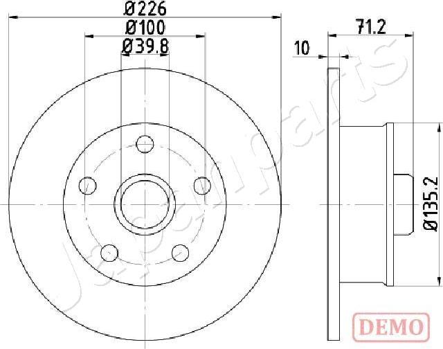 Japanparts DP-0923C - Тормозной диск unicars.by