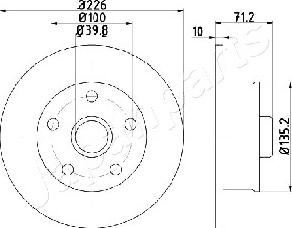 Japanparts DP-0923 - Тормозной диск unicars.by