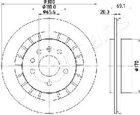 Japanparts DP-0409 - Тормозной диск unicars.by