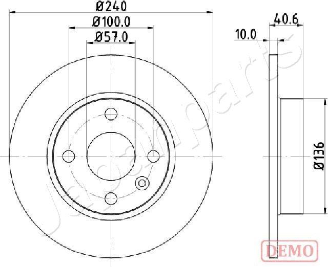 Japanparts DP-0405C - Тормозной диск unicars.by