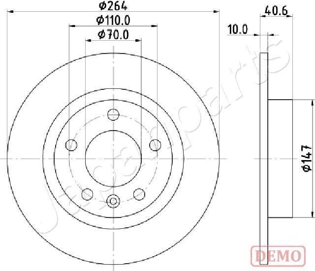 Japanparts DP-0400C - Тормозной диск unicars.by