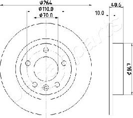 Japanparts DP-0400 - Тормозной диск unicars.by