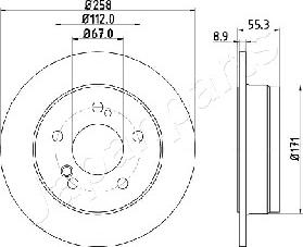 Japanparts DP-0504 - Тормозной диск unicars.by