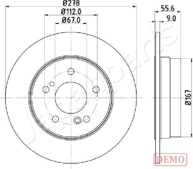 Japanparts DP-0505C - Тормозной диск unicars.by