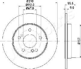 Japanparts DP-0505 - Тормозной диск unicars.by