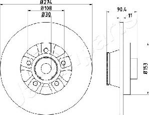 Japanparts DP-0511 - Тормозной диск unicars.by