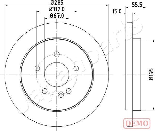 Japanparts DP-0522C - Тормозной диск unicars.by