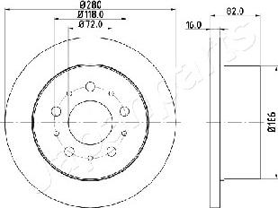 Japanparts DP-0609 - Тормозной диск unicars.by