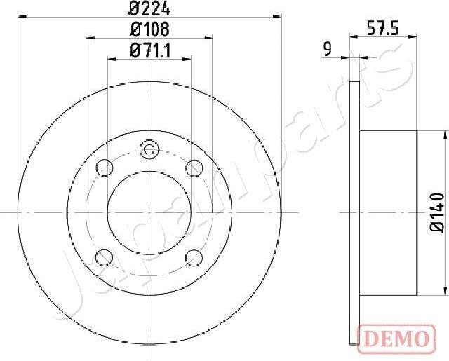 Japanparts DP-0614C - Тормозной диск unicars.by