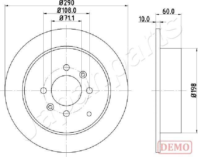 Japanparts DP-0616C - Тормозной диск unicars.by