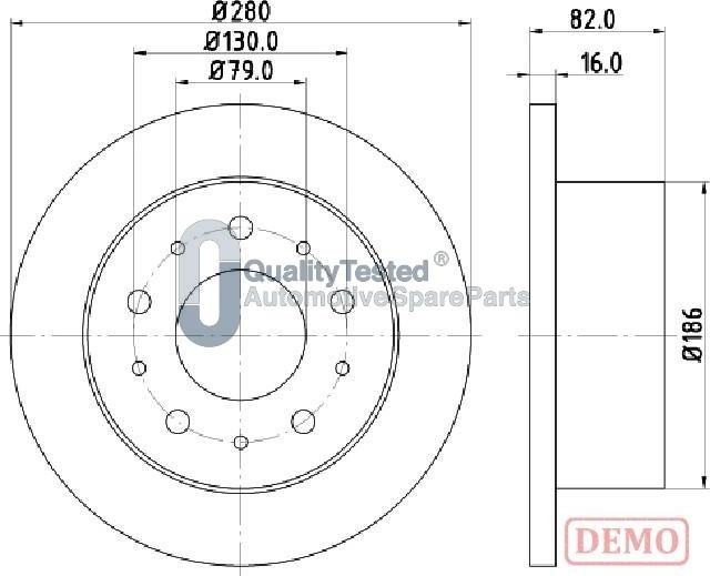 Japanparts DP0611JM - Тормозной диск unicars.by