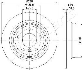 Japanparts DP-0119 - Тормозной диск unicars.by