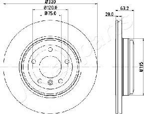 Japanparts DP-0121 - Тормозной диск unicars.by