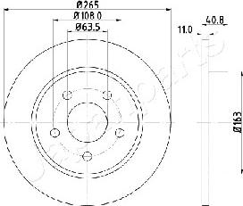 Japanparts DP-0300 - Тормозной диск unicars.by