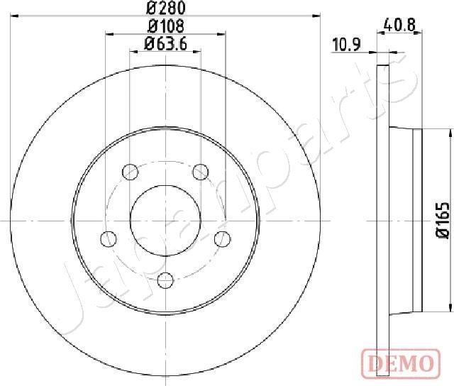 Japanparts DP-0301C - Тормозной диск unicars.by