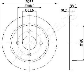 Japanparts DP-0303 - Тормозной диск unicars.by