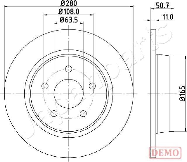 Japanparts DP-0302C - Тормозной диск unicars.by