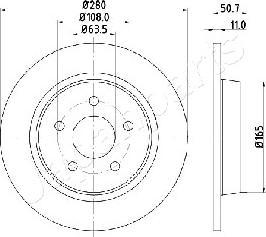 Japanparts DP-0302 - Тормозной диск unicars.by