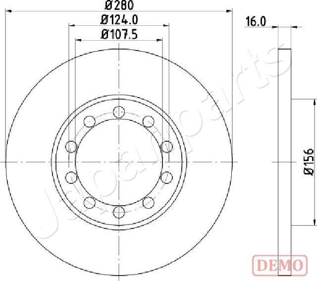 Japanparts DP-0314C - Тормозной диск unicars.by