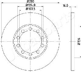 Japanparts DP-0314 - Тормозной диск unicars.by