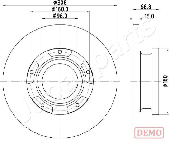 Japanparts DP-0312C - Тормозной диск unicars.by