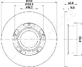 Japanparts DP-0312 - Тормозной диск unicars.by