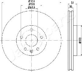 Japanparts DP-0323 - Тормозной диск unicars.by